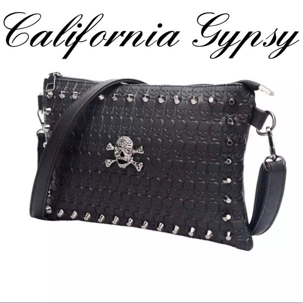 Skull Studded Crossbody Bag - Picture 5 of 6